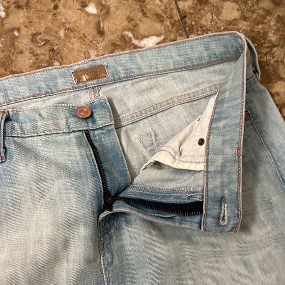 MOTHER DENIM THE STRAIGHT A MAXI SKIRT in HUMMINGBIRD sz 28 - Picture 6 of 13